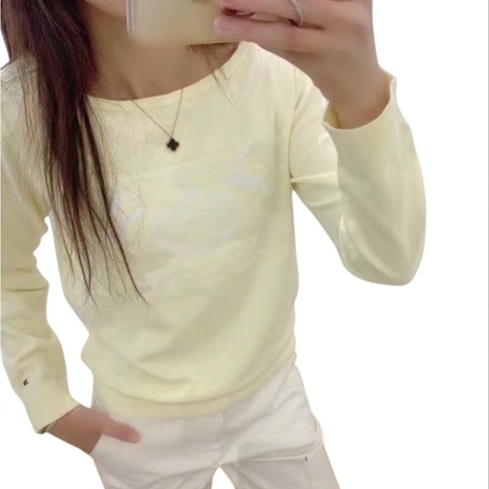 NWT๐จ๐ฆTommy Hilfiger Yellow 100% Cotton Sweater XS